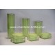 Square acrylic bottles and jars green color(FA-03)